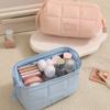 Handheld Women  Cosmetic Bag Wide-open Toiletry Storage Bag Portable Makeup Organizer  Outdoor