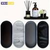 1PC Oval Silicone Bathroom Counter Tray 9.84 Inch (Approx. 25cm) Flexible Kitchen Soap Tray