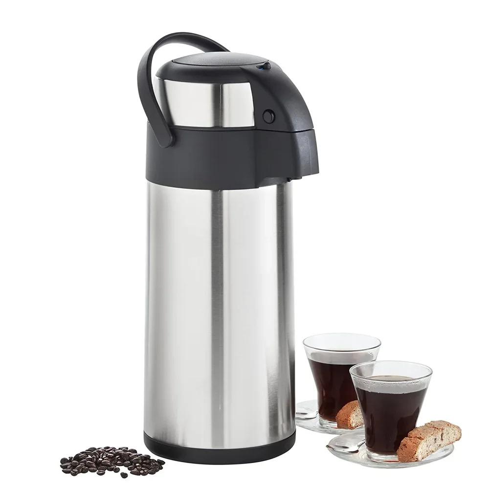 Stainless Steel Airpot Coffee Pot Press-type Water Dispenser Vacuum Flask Thermos Kettle  Outdoor