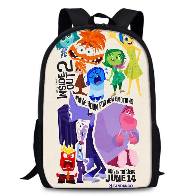Spacious Inside Out 2 Backpack Durable Oxford Fabric 15 Inch School Bag Unisex
