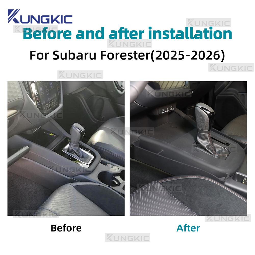For Subaru Forester 2025 2026 Silicone RHD JDM Car Central Control Gear Shift Panel With Storage Box Trim Cover Accessories