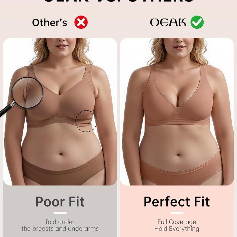 Women's Deep, Bra No Rim Comfort Bra Support No Rim Bra, Shirt Gather Bra
