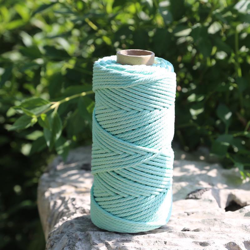 2 mm farbiges Baumwollfadenseil für selbstgemachte dekorative geflochtene Wandteppiche