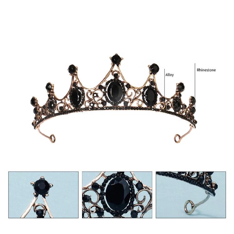 Elegant Rhinestones Crowns Hair Accessory Theater Costume Props Lightweight Metal Bridal Party Headpiece