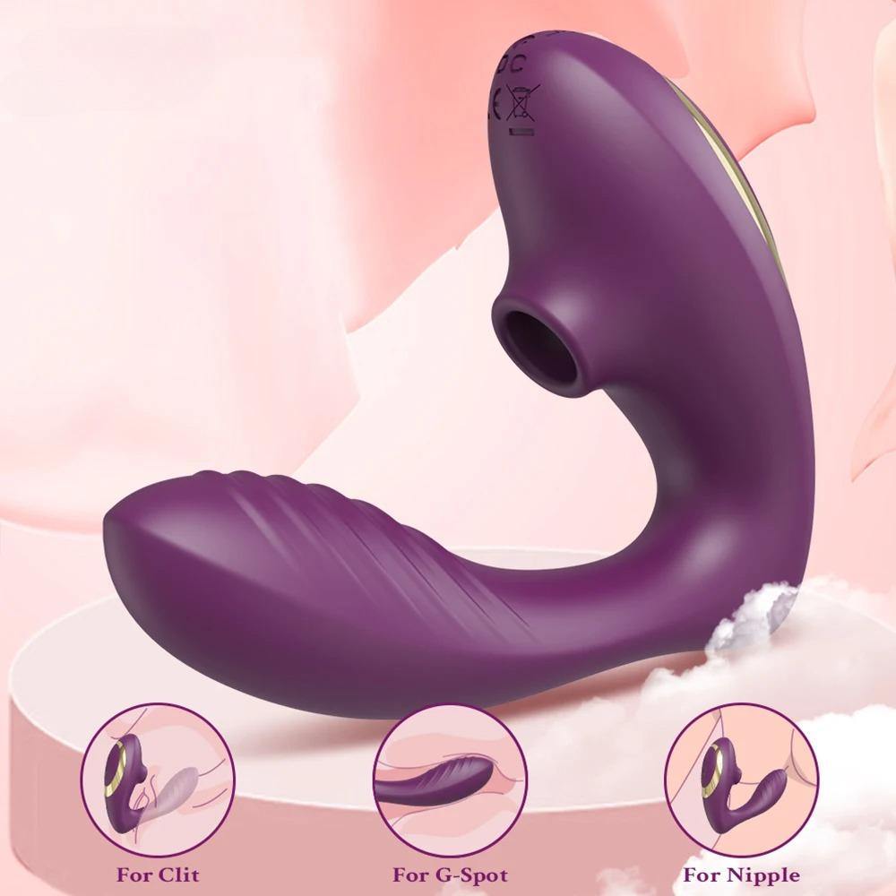 Clit Sucker Vibrator for Women Vagina G-Spot Vibrator Clitoris Stimulator Female Masturabtor Adult Goods Sex Toy for Women Dildo