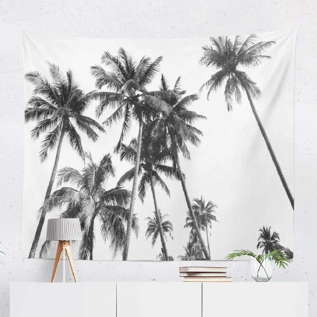 Tropical Coconut Palm Tree tapestry 75x100 чёрный