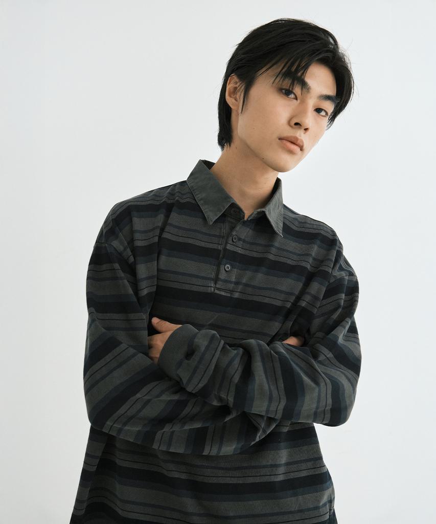 ENDOOR Vtg Evening Stripe Polo Shirt (Vtg Navy)