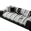 Summer Striped Ice Silk Sofa Cushion, Mat Cushion, High-Grade Leather Sofa Cover  New Non-Slip Cover Towel