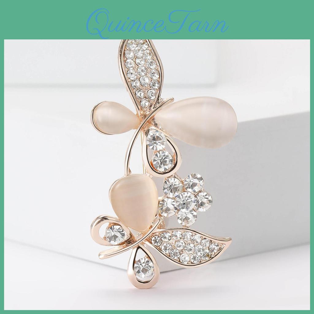 Alloy Cats Rhinestone Creative Eye Stone Butterfly Brooch Fashionable And Simple Womens Clothing Chest Flower Accessories