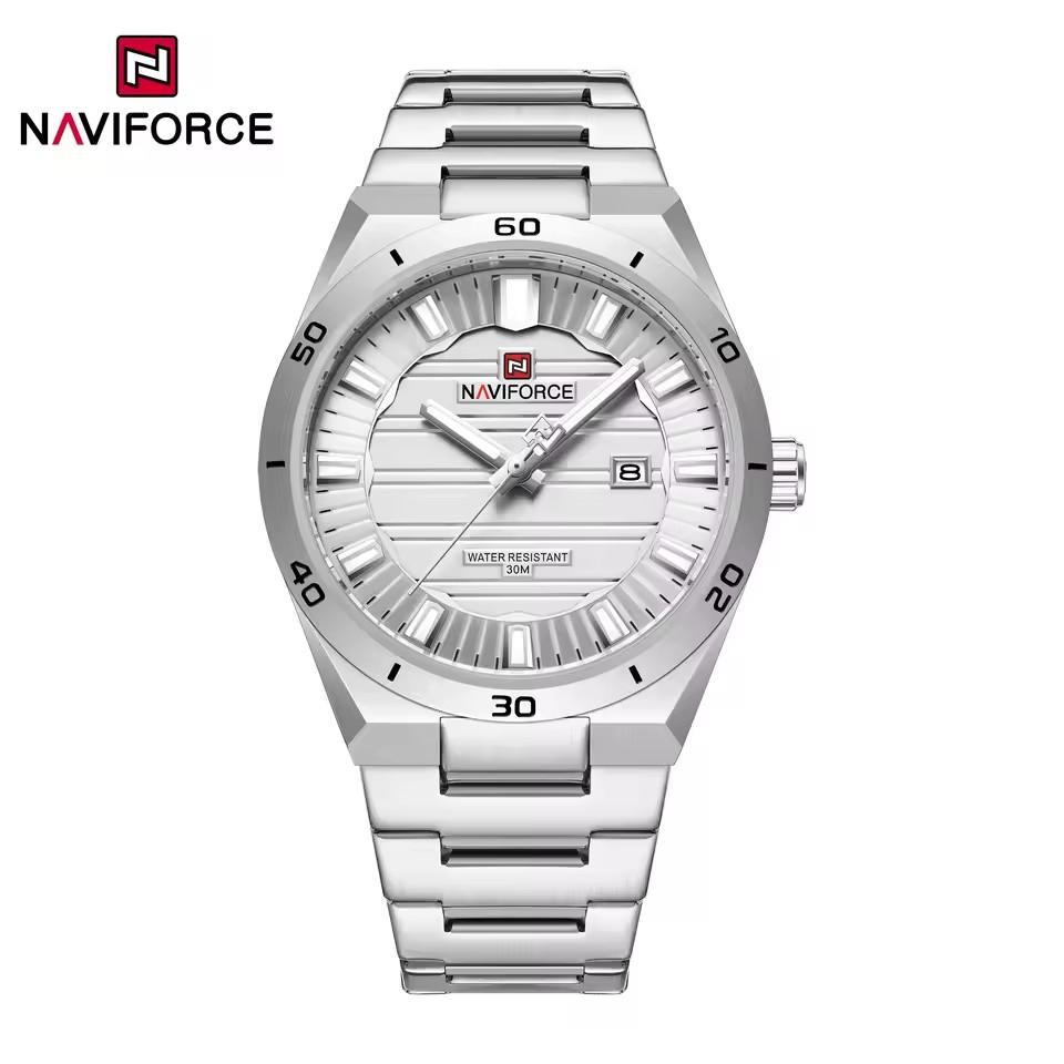 New NAVIFORCE Man Watch Top Brand Luxury Stainless Steel Business Quartz Watches Men Waterproof Luminous Date Wristwatch 9268