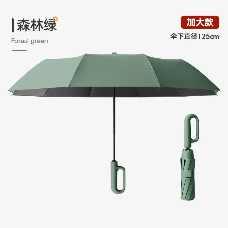 Extra Large Reinforced Wind-resistant Rain-resistant Dual-purpose UV Blocking Fully Automatic Ring-buckle Umbrella