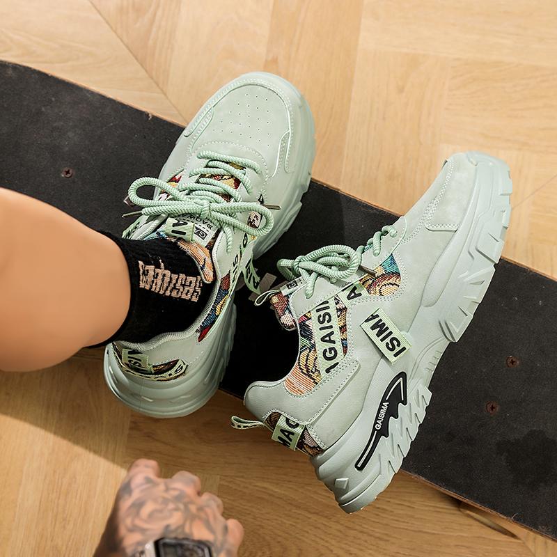 New Fashion New Men's Fashion Casual Low Top Sports Shoes Students Thick Sole Comfortable Sneakers Boys Male Classic Breathable Basketball Shoes