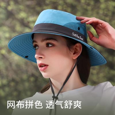 High Quality Summer Outdoor Hot Sale Mountaineering Bucket Hat Large Brim Sun Protection Sun Hat, Men's and Women's Breathable Sun Hat