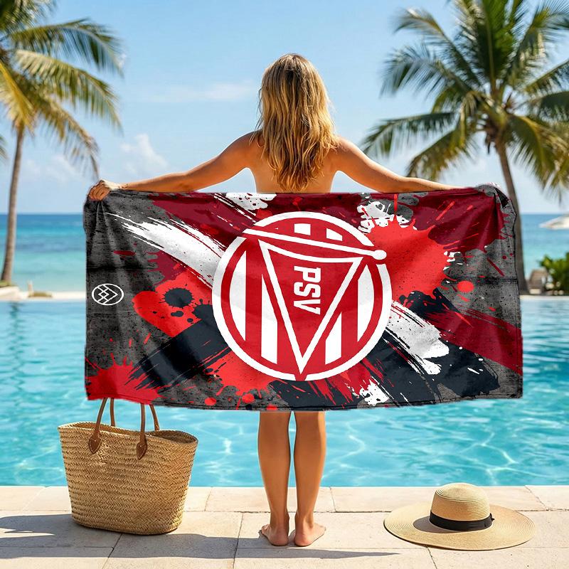 Telo da Spiaggia PSV Eindhoven FC Stampa Asciugatura Rapida Microfibra Assorbente Portatile da Viaggio Asciugamano da Nuoto