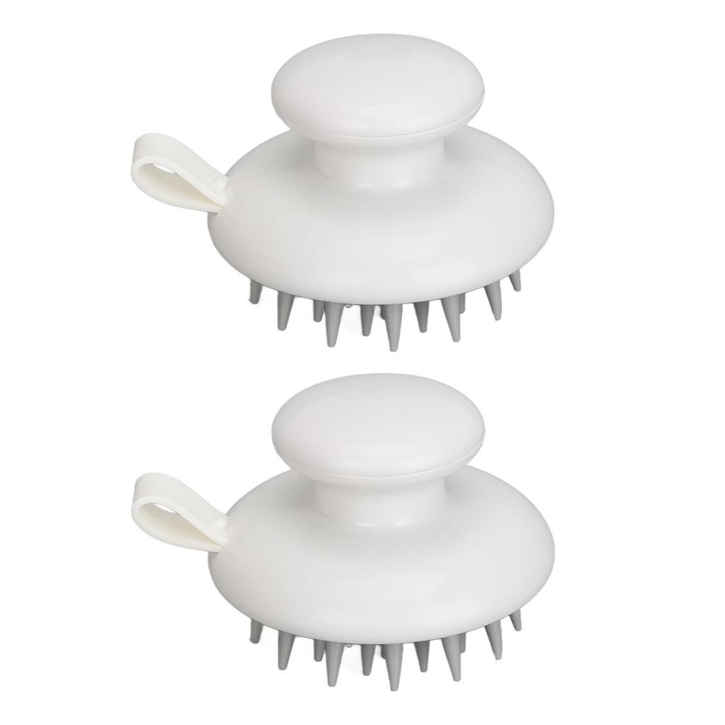 Hair Scalp Massager Long Silicone Bristles Anti Slip Palm Handle Shampoo Brush for Home Salon