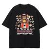 Streetwear Funny Cat Graphic T-Shirt Cotton Tshirt Unisex Tops Tees Short Sleeves T Shirt