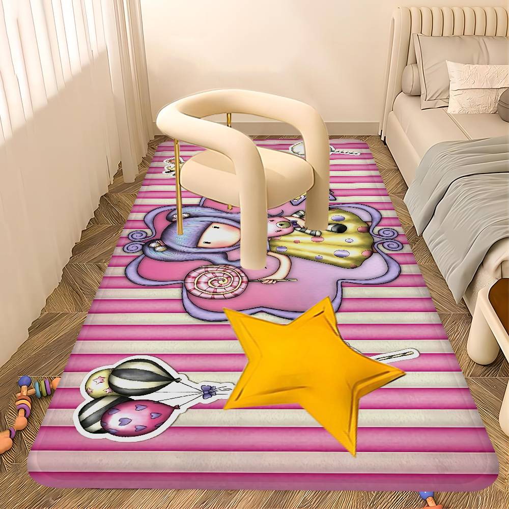 Cute Gorjusses Cartoon S-Santoro Entrance Door Mat Nordic Style Bedroom Living Room Doormat Home Balcony Anti-Slip Modern