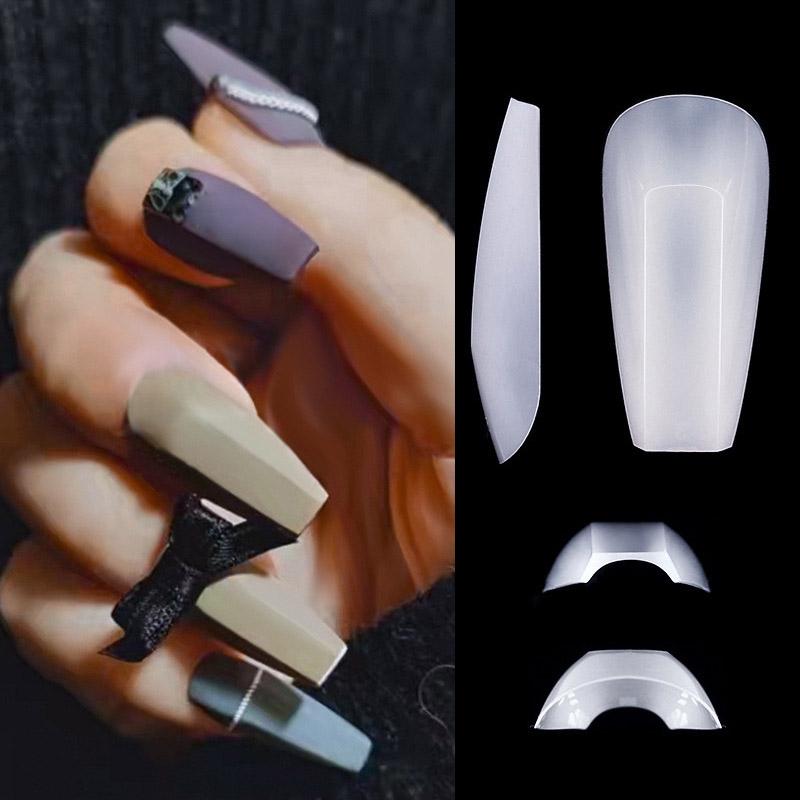 504pcs Quick Modeling Nail Extension Tips 12 Different Sizes Of Square Side Nail UV Generator Nail Extension Tool