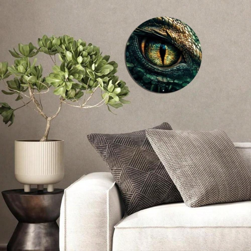 Klassische Drachenauge Metallwandkunst Vintage Runde Aluminium Heimdekoration