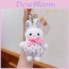 Cute Bear Plush Keyring With Floral Print Clothing And Bow Decor For Kids And Teens