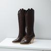 Egyedi ékek nőnek Spitze orrú magas sarkú női csizma 2025 Új téli térdcsizma nőknek Nagy méret 41-48 WSH3745