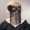 Halloween Masquerades Mask Venetians Mask Flower Tassels Veil Mask Mardi Gras Mask for Carnivals Party Costume Ball