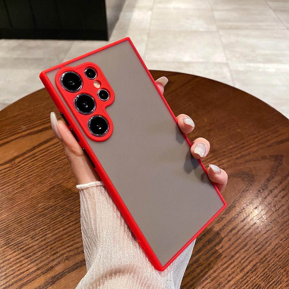 

Military-Grade Armor Case For Samsung Galaxy S25 S24 S23 S21 FE S22 Ultra Plus Hybrid Hard Cover Soft Shell Shockproof TPU Shell Galaxy S22 Ultra 5G красный