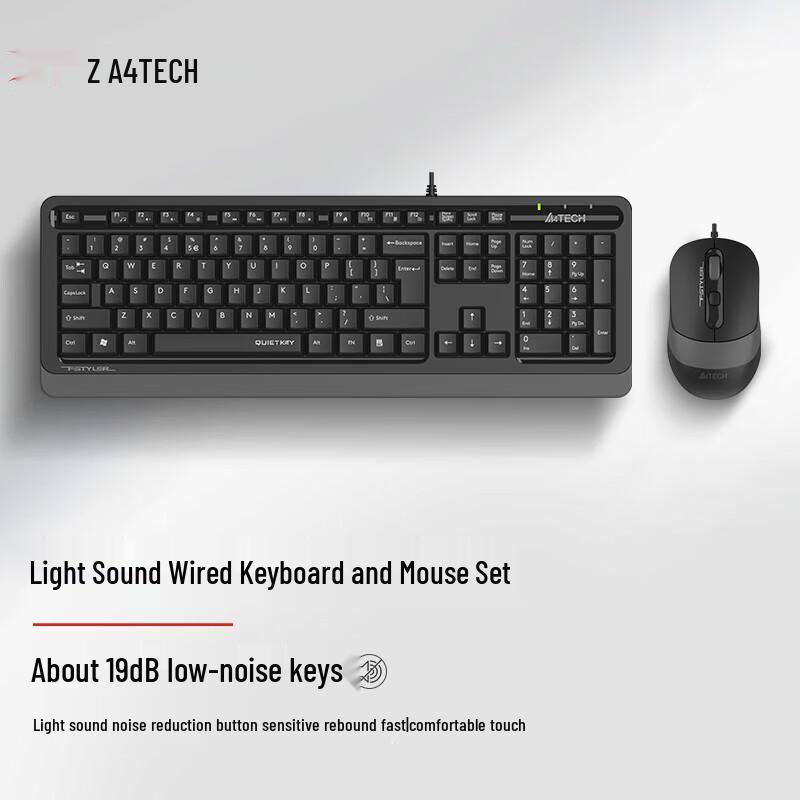 

A4Tech F1010Q 104-Key Wired Silent Keyboard and Mouse Combo