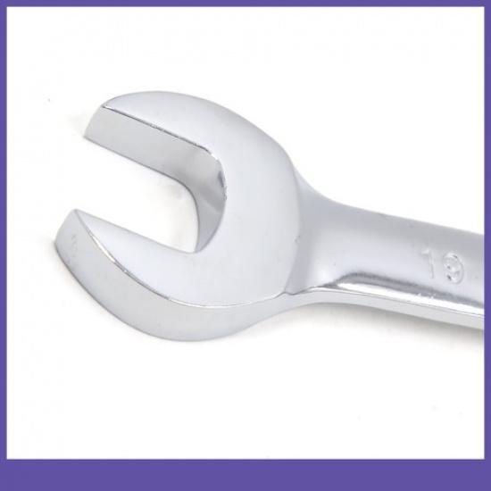 19mm Ledhuvud Kombinationshylsnyckel Bilreparationsverktyg Silver