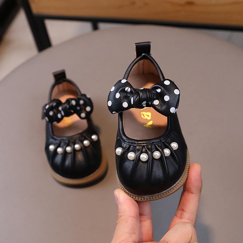 Baby Shoe Autumn New Tenis Children Casual Shoes Soft Sole Toddler Girl Shoes Lovely Leather Walking Shoes Pearl Princess Shoe