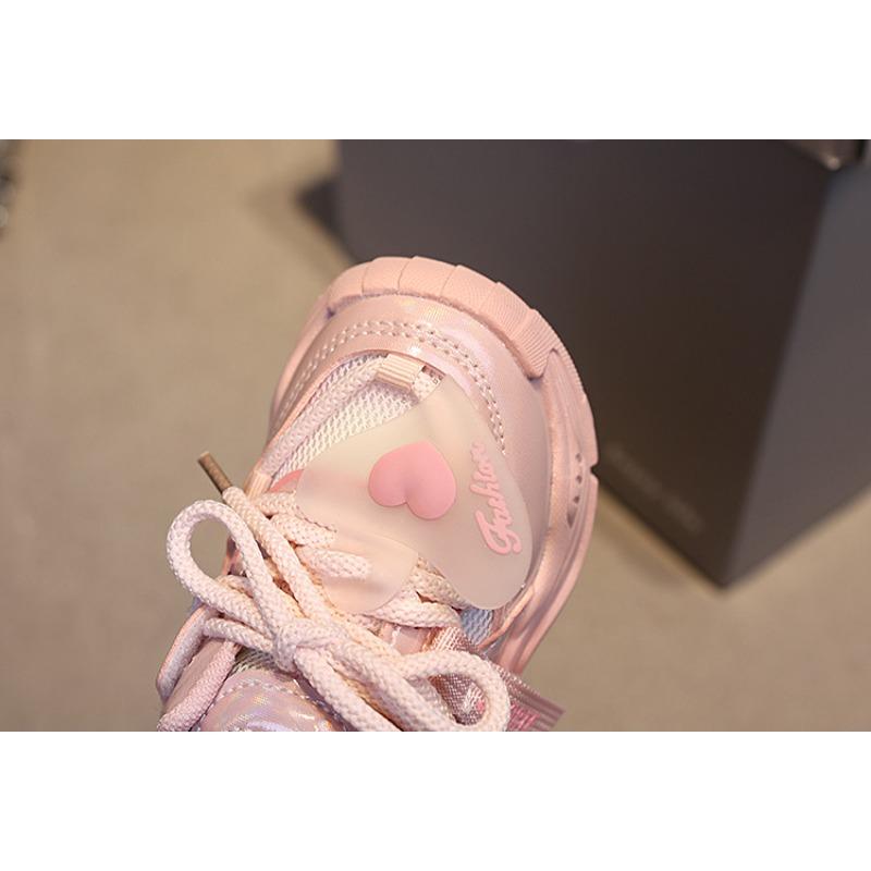 Korean Style Children's Sports Shoes – New Spring/Autumn Girls' Ultra-Light Soft-Sole Casual Shoes, Breathable Student Sneakers, Chunky Dad Shoes