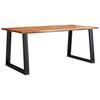 Dining Table with Live Edge 180 x 90 x 75 cm Solid Acacia Wood