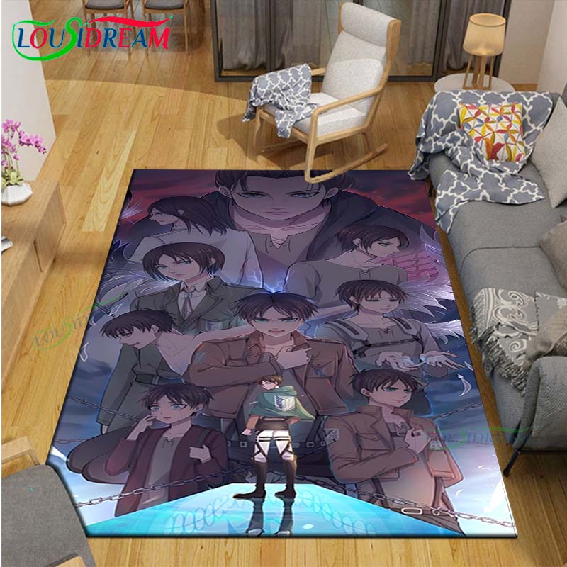 Fashion 3D Cartoon A-Attack T-Titan Printed Carpet Living Room Anti-Skid Area Rug Kids Bedroom Mats Yoga Mat Carpet Decor Gift