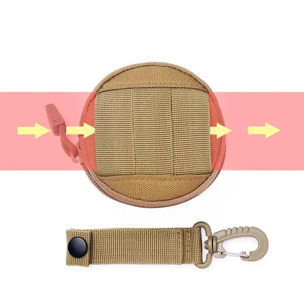 1pc Portable Dog Treat Bag Tactical Durable Lightweight Food Pet Pouch with Rotatable Carabiner for Puppy Pet Supplies