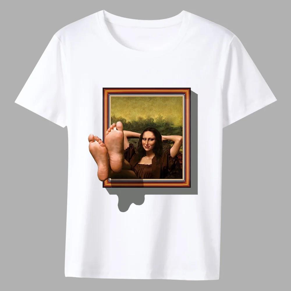 T-shirt Men's Classic White 3D Printing Series Fashion Casual Simple Round Neck Youth Commuter Wear Comfortable Versatile Top