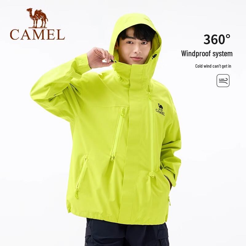 Camel Unisex Outdoor Single-Layer Waterproof Windbreaker Jacket 8137