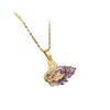 Korean Dongdaemun Cubic Zirconia Swan Pendant Titanium Steel Necklace for Women - Fashionable Versatile Clavicle Chain.