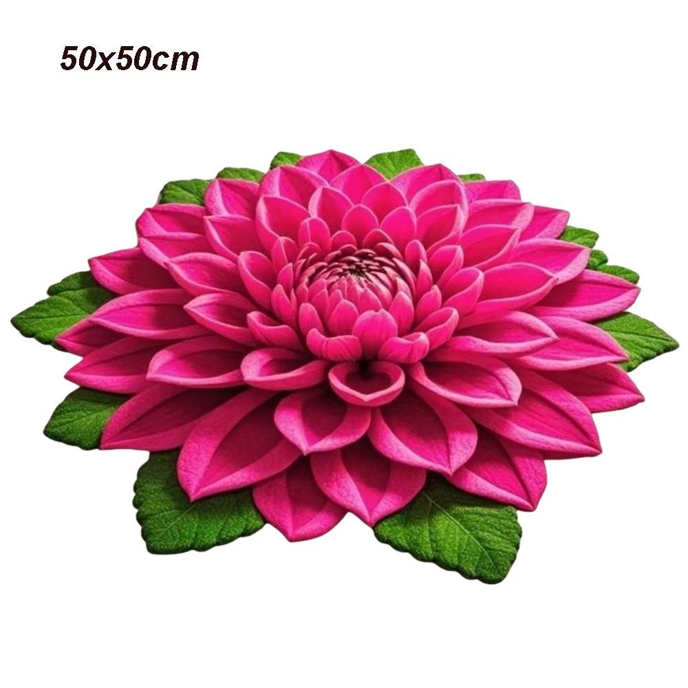 Special-shaped 3D Flower Carpet Non-slip Absorbent Bathroom Floor Mat Soft Dirt-resistant Door Blanket