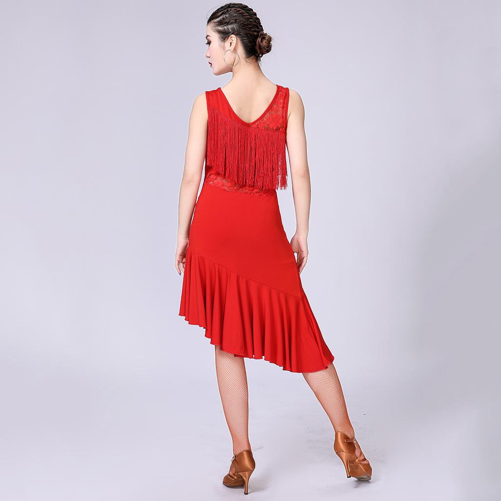 1 Piece Latin For Women Girls Tassel Tango Costume