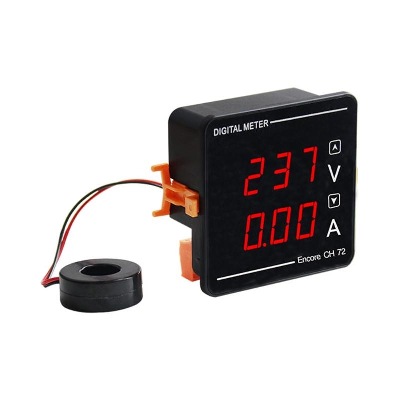 2in1 AC50-500V AC1-120A Voltmeter Amperemeter LED-Anzeige Ampere-Volt-Meter-Detektor Digitaler Spannungsstrom-Messgerät Tester Messgerät