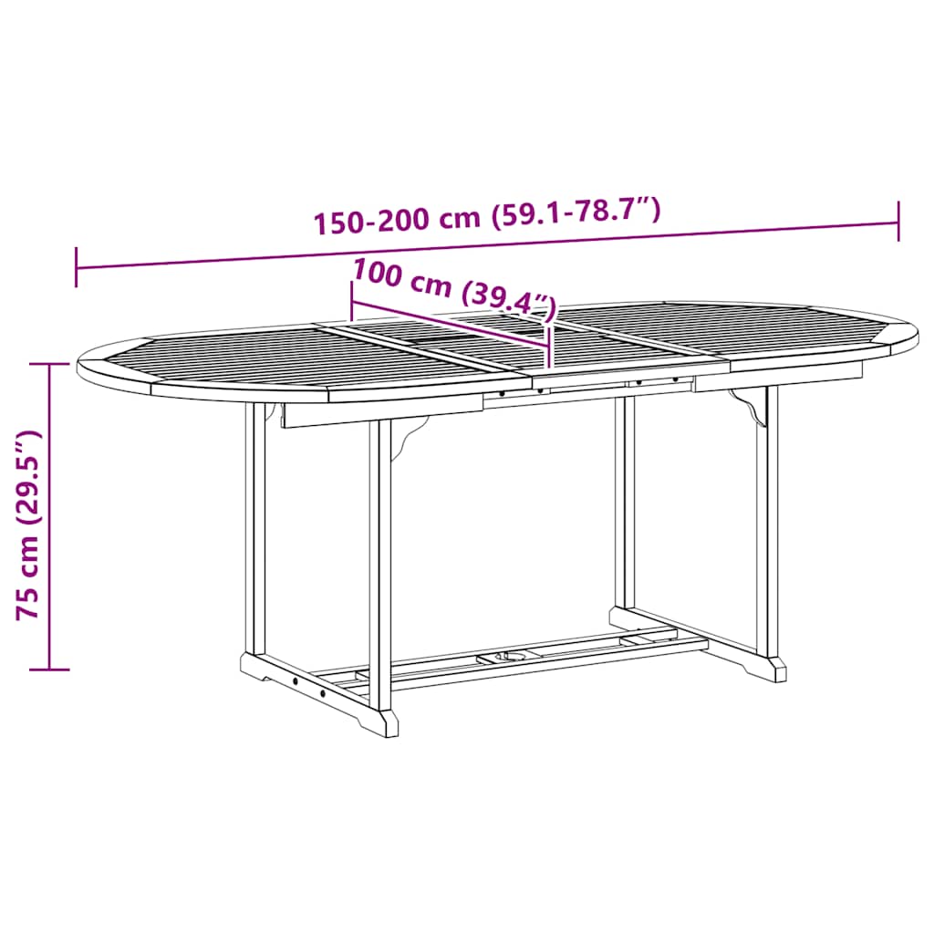 5 Piece Outdoor Dining Set Solid Acacia Wood Table & Textilene Chairs