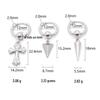 Unisex Minimalist Stainless Steel Cone Pendant Earrings