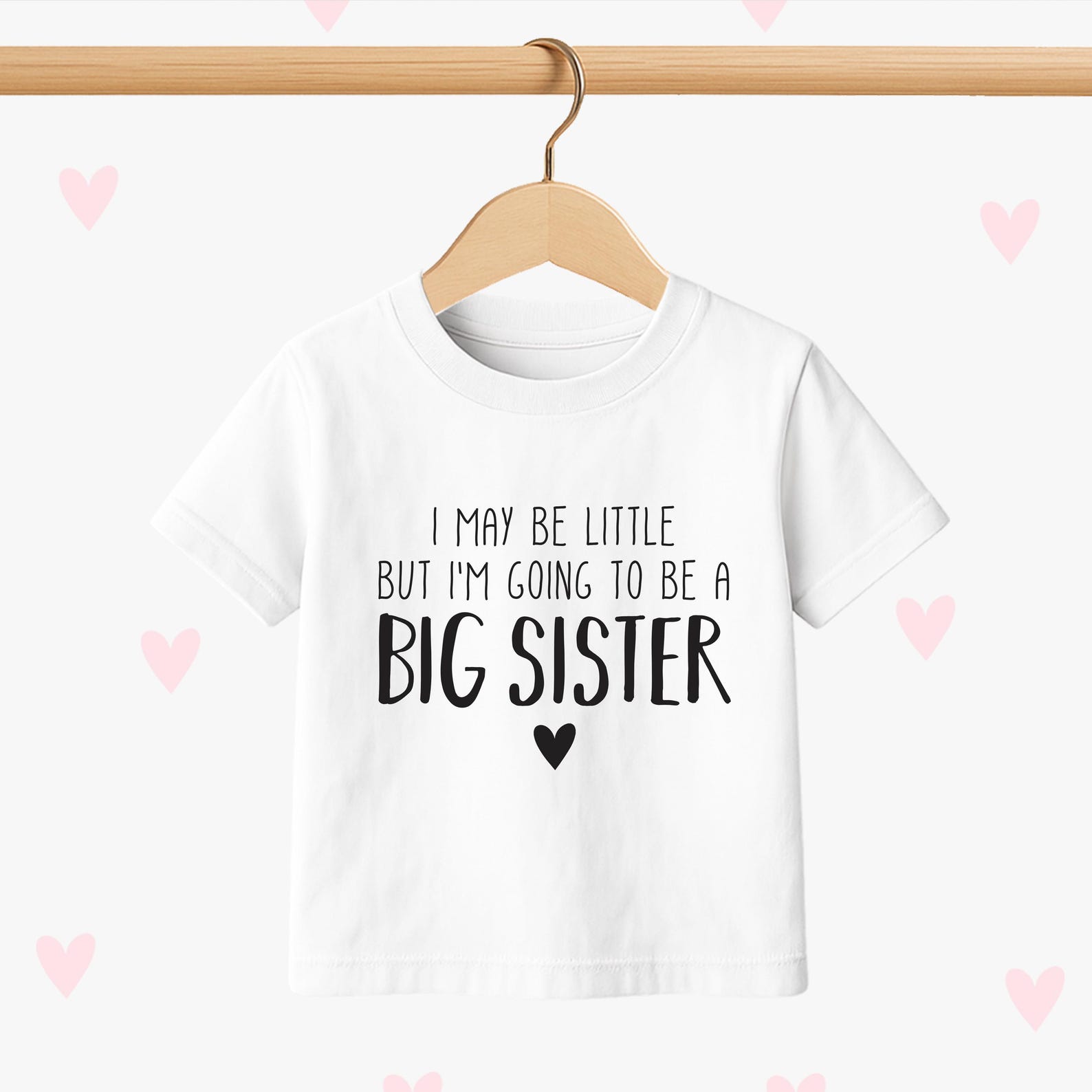 Big Sister T-shirt: Baby Announcet, Sibling Surprise Gifts 100