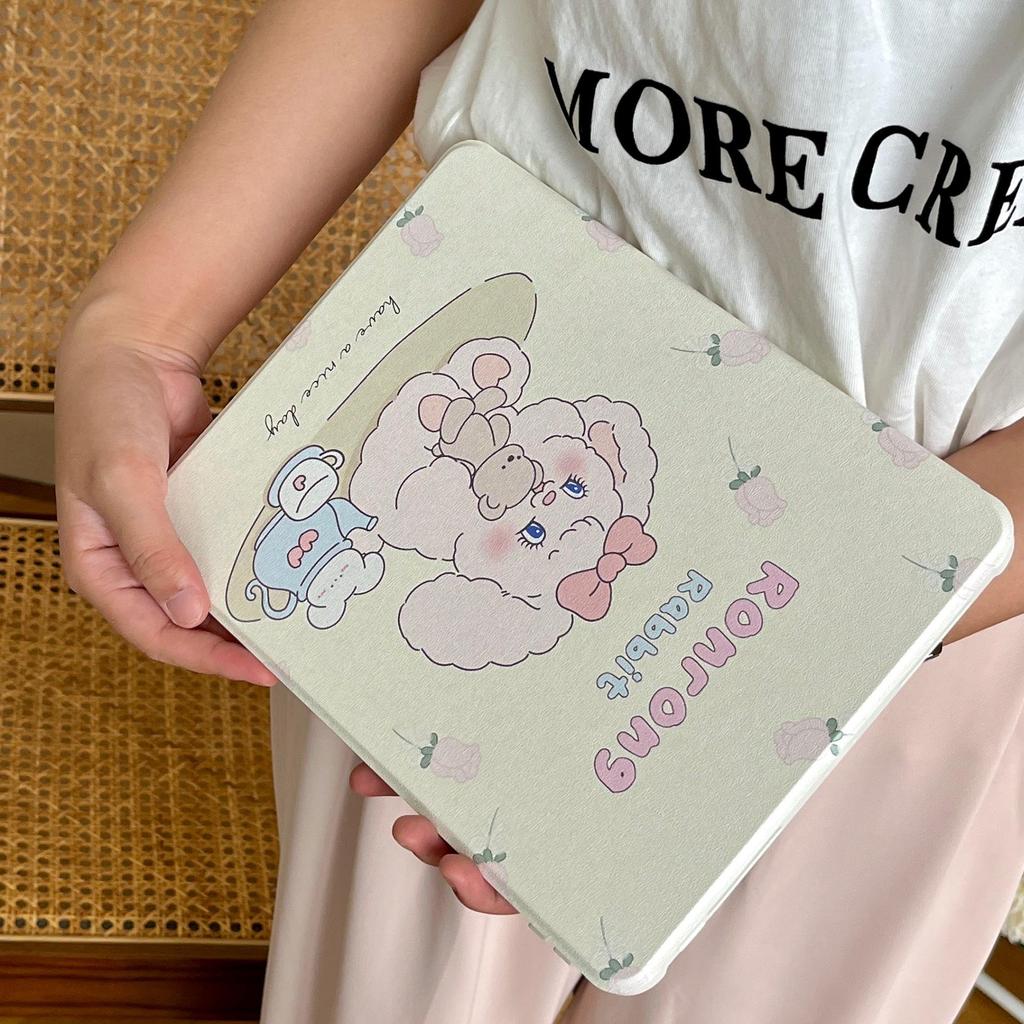 Zhao Lusi Style Rotating Tulip Rabbit Case for iPad Pro 2021