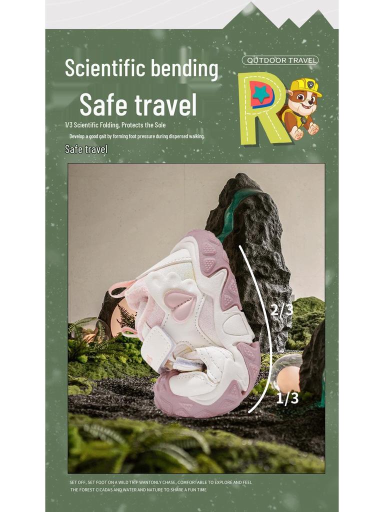 Paw Patrol Girls' Non-Slip Sports Shoes - 2025 Autumn/Winter Thickened Fashion, Dirt-Resistant Design