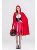 Rotkäppchen Erwachsenen Königin Kleid Kostüm für Halloween Cosplay und Rollenspiel.