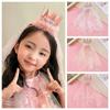 Korean Style Crown Gauze Headband Headwear Lace Mesh Hair Hoop Happy Birthday Hairband  Girls