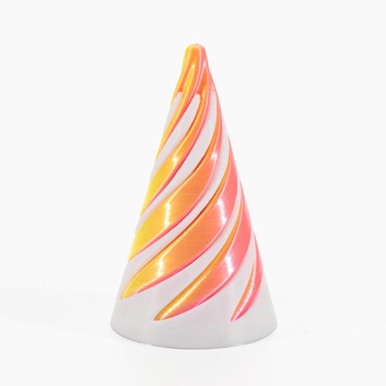 3D Printed Spiral Cone Toy Vortex Thread Illusion Impossible Spiral Cone Passthrough Sculpture Stress Relief Kids Adults Mini Spiral Cone Fidget Toy