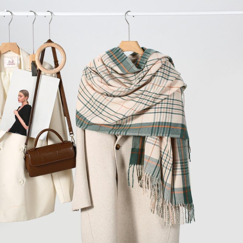 Fashion Classic Bagg Imitation Cashmere Scarf Women's Autumn and Winter Warm Shawl Student Warm Scarf