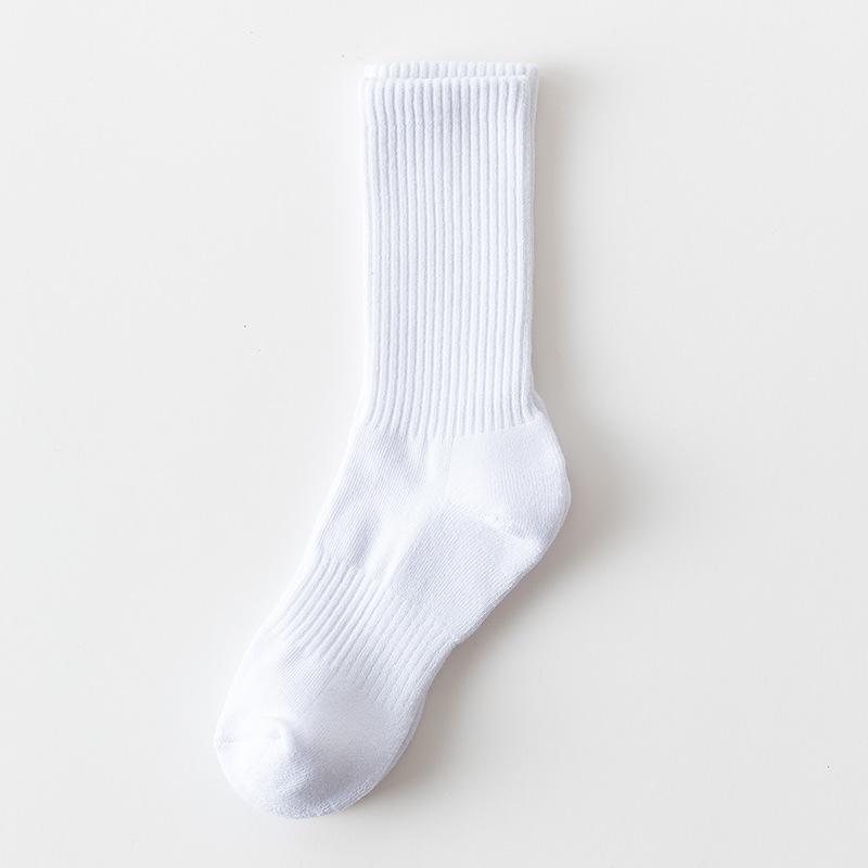 Women's Autumn and Winter Warm Leg Warmers Solid Color High Rubber Band Sports Long Cotton Socks